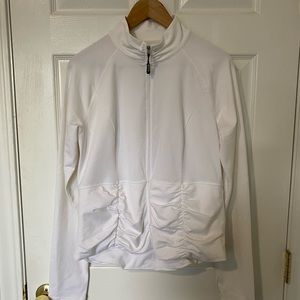 Rouched white Calvin Klein workout jacket - XL